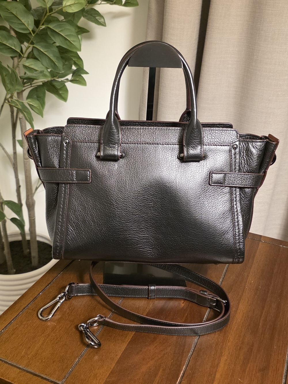 Coach Swagger 27 in Canyon Quilt Denim Satchel 38075 - Picture 5 of 11